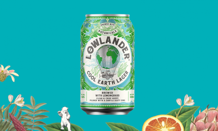 Lowlander Cool Earth Lager blikje header